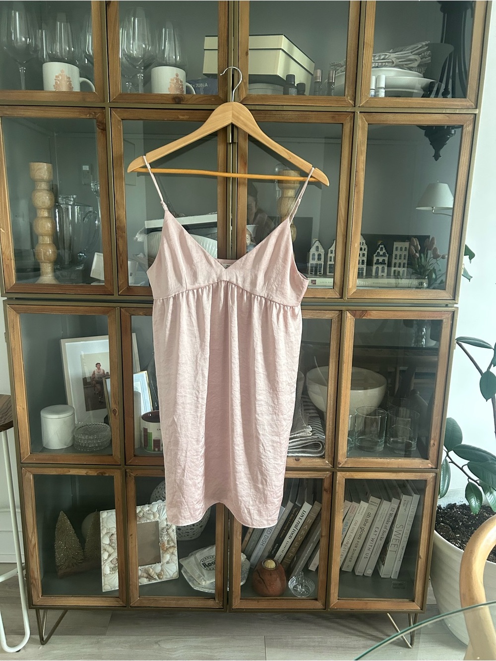 Aritzia Light Pink Satin Slip Dress